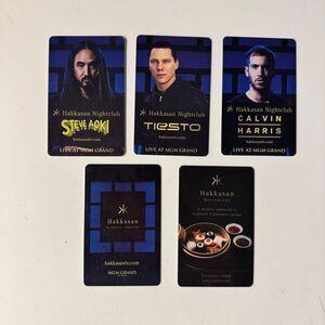 MGM Hakkasan Night Club Dj Room Key Complete Set Steve Aoki Calvin Harris Tiesto